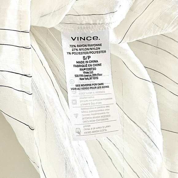Vince Drape Striped Pullover Blouse Size S - Picture 11 of 11